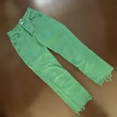 【4/6削除】ZARA グリーンデニムパンツ EUR34