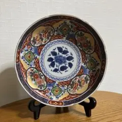 有田焼　明宝窯　古伊万里様式　染付絵皿　美品