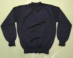 ブラック　黒　 フリルネック ニットセーター　レディース　M〜L