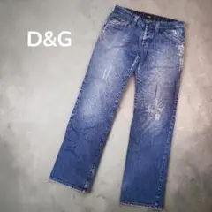 D&G ダメージ加工 ストレートデニム ジーンズ　イタリア製のサムネイル