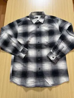 UNIQLO フランネルチェックシャツ　Ｍサイズ　白黒