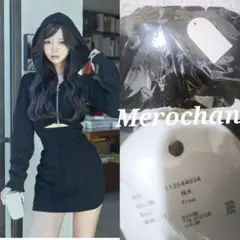 ダーリッチ オープンケーブルニットミニワンピース BLK ◇ Free