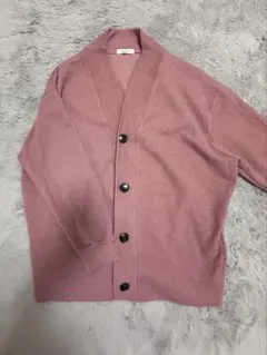 comme ça ピンク ニットカーディガン 韓国系 ロング丈