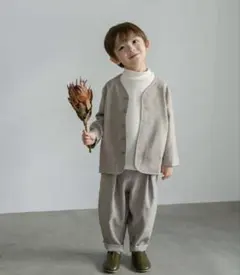 riziere シングルノーカラージャケットセットアップ