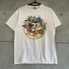 u87 ディズニー クリスマス グラフィック Tシャツ ホワイト Mサイズ