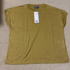 MARGARET HOWELL 麻100% 半袖Tシャツ マスタード IIのサムネイル