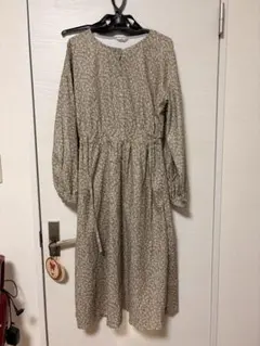 ehka sopo コーデュロイ花柄ワンピース