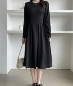 Maison Calme フレアワンピース　ブラック