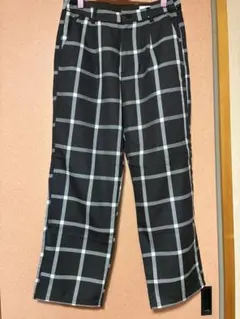 CRAFT STANDARD BOUTIQUE チェックワイドパンツ　L 茶のサムネイル