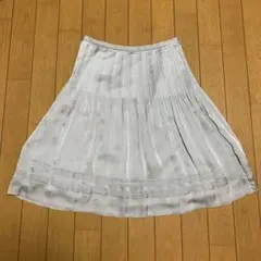 美品 ROPE ロペ サテンプリーツスカート ひざ丈 きれいめ 上品 フレアのサムネイル