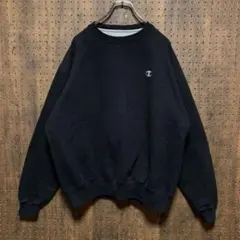 k*i様 Champion チャンピオン　スウェット　ワンポイント　刺繍　黒　d
