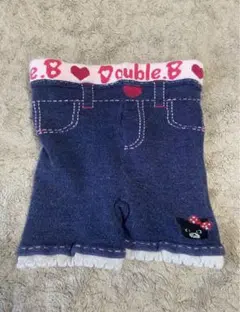 Double.B クマ刺繍 ハーフパンツ 100cm