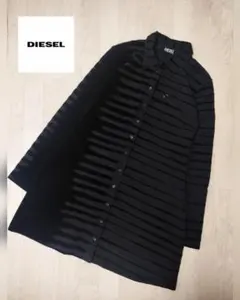 ディーゼル/ゼブラ調ベルベット切り替えワンピース/メタルDロゴ/SIZE XL