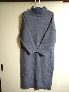 ★値下げ中★グレー タートルネック ニットワンピース