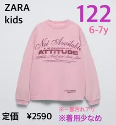 ZARAキッズ♡長袖T♡122♡定価¥2590♡着用少♡ピンク※一部汚れアリ