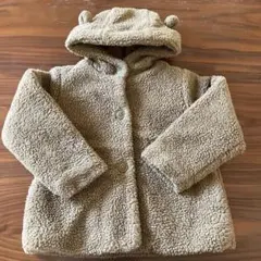 プチバトー　くまさんの耳フード付　ボア　コート　90.95.100cm