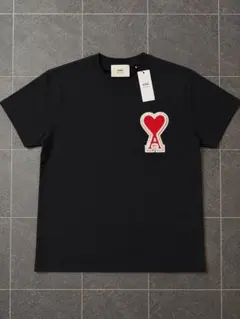 AMI Paris Sサイズ ハートロゴ ブラウン Tシャツ ブラック - メルカリ
