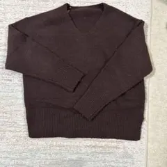 coca トップス レディース ブラウン Vネック セーター ニット 冬服