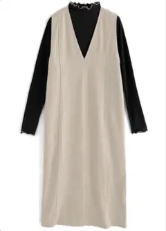 【匿名配送】GRL 配色メロウトップスXジャンパースカートセットアップ nh46