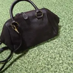 ダークブラウン レザー ショルダーバッグ　キタムラ
