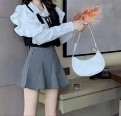 GRL チェック柄フレアスカート ミニスカート