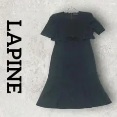 LAPINE ブラックフォーマルワンピース 礼服 半袖 (9) ブラック