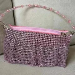 ピンク♪スパンコールのパーティバッグ