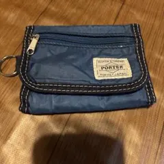 PORTER 三つ折り財布 青のサムネイル