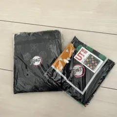新品未使用☆UNIQLO☆鬼滅の刃☆UT☆ポケッタブルバッグとバンダナセット
