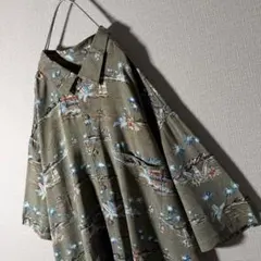 美品＊パドカレ コットンリネン先染めチェックシャツ ネイビー系 
