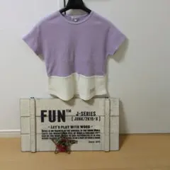 SHOO-la-RUE ラベンダー/ホワイト Tシャツ 120