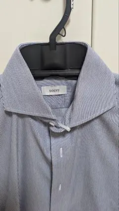 SOLVE ストライプ ボタンダウン長袖シャツ