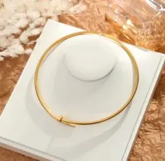 ✨釘デザインネックレス チョーカー風 ゴールド/シルバー 上品アクセサリー✨