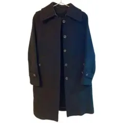 【美品・希少】アダムエロペ 2WAY フーデッドコート ウール混 黒 38