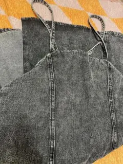 ダークグレー デニム キャミワンピース