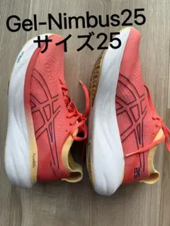 中古アシックス レディースGEL-NIMBUS 25ランニングシューズ 25cmのサムネイル