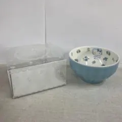 【新品未使用】ハローキティ　ボウル　食器　皿　水色　花　2010年製　サンリオ①