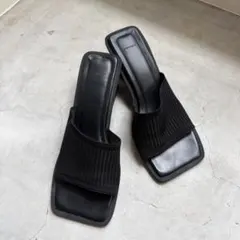 JEANASIS アシメニットサンダル ブラック Lサイズのサムネイル