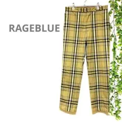 【RAGEBLUEレイジブルー】チェックパンツベージュ　ユニセックス　カジュアルのサムネイル