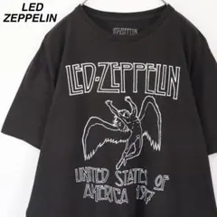 【大人気】レッドツェッペリン バンドTシャツ バンT ビッグロゴ 黒 Lサイズ