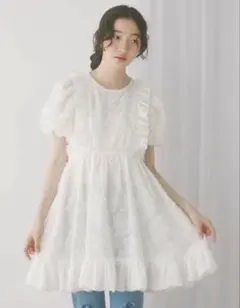 merry jenny ホイップクリームミニワンピ ホワイト キャミワンピース