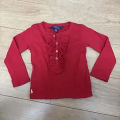 Polo Ralph Lauren 赤 フリル付き長袖カットソー 2T