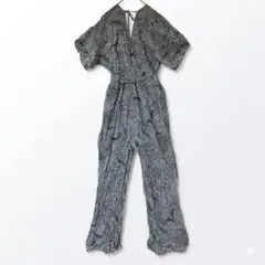 PAPER MOON 【S】花柄オールインワン グレー 完売品