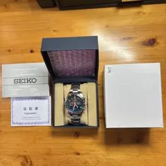 SEIKO SSC717P1ソーラークロノグラフ100m防水 ブルー/オレンジ