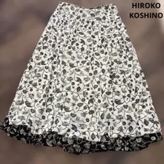 HIROKO KOSHINO ロングスカート 花柄 総柄 サイズ40 バルーンのサムネイル