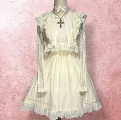 総レースフリルリボンワンピースLIZLISA系axesfemme系姫ギャル甘ロリのサムネイル