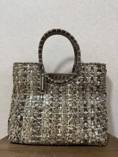 蛇柄トートバッグ 中型