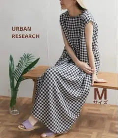 URBANRESEARCH URTECH 高機能リネンフレンチスリーブワンピース