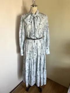 リエンダ　ランダムテイアード　ワンピース　ボウタイ　Aライン　[s] お買い得