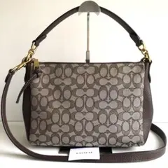 新品同様✨COACH シェイ　2way クロスボディ　ジャガード　シグネチャー